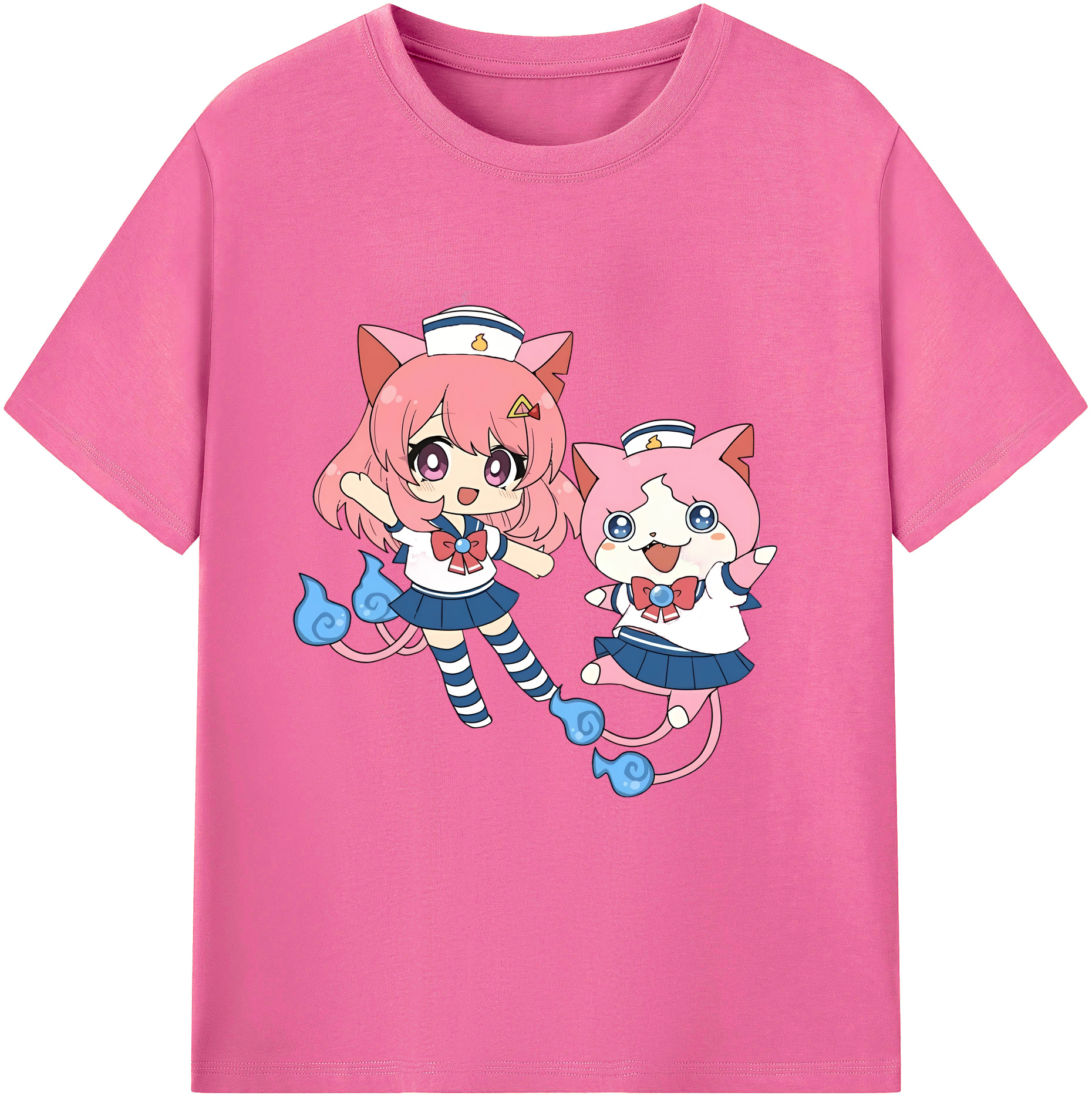 （画像用） 妖怪ウォッチ Yo-kai Watch レディースカジュアルプリントTシャツ（綿100％）